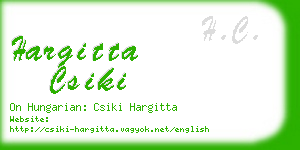 hargitta csiki business card